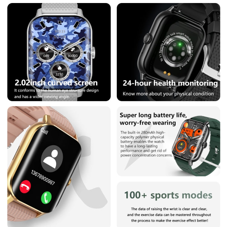 Smartwatch Curved Screen ECG Heart Rate Fitness Tracker