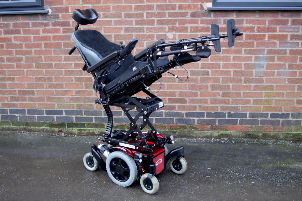 Quickie Salsa Mini M2 6MPH MWD Electric Wheelchair Powerchair Electric Leg Rests MND Riser Tilt