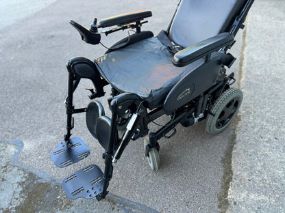 QUICKIE RUMBA MODULAR RECLINING USED SECOND HAND WHEELCHAIR ELECTRIC LEG RESTS 4MPH RWD
